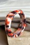 Dore Collection Women's Geometric Form Resin Bangle Handcuff Colorful Patterned Acrylic Bone Bracelet - 2