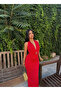 Red Halter Neck Dress with Accessories - 2