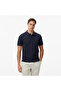 Men's Navy Blue Regular Fit Polo Neck T-Shirt