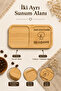Rectangular Bamboo Two-Compartment Coffee Presentation Tray, I Was Born for You - 4