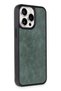 Aconcept iPhone 14 Pro Max Case Aras Leather Cover - (103807) Dark Green - 2