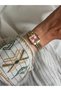 Teny Model Gold Pink Metal Cord Women's Wristwatch - 3