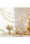 Metalized Gold Star Chain Paper Ornament Gold - 3
