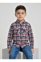 Boys Navy Red Checkered Casual Shirt - 4