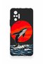 Redmi Note 10 Pro Compatible Red Sun Whale Pattern Silicone Case - 2