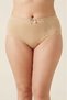5 Pieces Women's Plus Size High Waist Cotton Gathering Polka Dot Panties Daily Comfortable Underwear - with Sleep Band Gift - 6