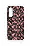 Samsung A56 Compatible Mini Pink Flower Pattern Silicone Case - 2