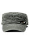 Men Women Distressed Patrol Castro Hat Flat Top Breathable Summer Sun Hat Cotton - 3