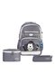 Relaxion 1920 Primary School Boys' Smoked Ergonomic School Bag Set of 3 with Lunch Box and Pen Holder