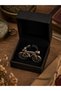 Vintage Bicycle Design Adjustable Women's Ring – Antique Silver Color with Retro Bicycle Figure - 2
