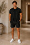 Premium Wrinkled Fabric Short Sleeve Shirt - Trouser Set Lycra Unisex Women's and Men's Set - 2