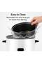 Electric Rice Cooker 2.8L 700W with Non-Stick Inner Pot, Stainless Steel Lid, One-Touch Cooking, Automatic Keep Warm, Multi-Function Rice, Soup, Porridge & Steamer - 6