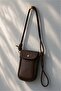 Lisa Mini Women's Phone Bag with Adjustable Strap - Brown - 4