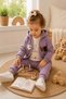 Baby Girl Love Embroidered Hooded Cardigan 3-Piece Top and Bottom Thin Seasonal Set 3-18 Months - 4