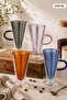 4-Piece Double Walled Glass Latte Cup Set |   Heat Resistant Borosilicate Glass |   230 ml