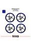 Honda Cbr 250 R Wheel Strip – Half Wheel Cover & Cbr 250 R Lettering Sticker Set - 2