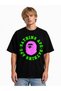 Unisex Women's Men's Bape Round New Season Front Design Printed Oversize Thick Fabric Relaxed Cut T-Shirt
