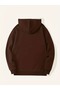 Men's Brown Made in 1982 Printed 3 Thread Hooded Hoodie Sweatshirt - 2