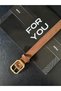 Suede Square Buckle Women's Belt, Trouser Belt, Coat Belt, Dress Belt - 4