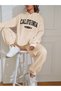 Women's Mink California USA Printed Hooded Hoodie Sweatshirt