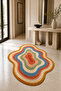 Non-Slip Base Machine Washable Chenille Woven Rug - 5