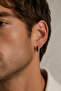 Non-Pierced Black Steel Hoop Earring and Ear Cuff Compressive Men's Earring 1 Piece - 5
