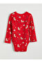 Lcw Baby Red Deer Printed Long Sleeve Baby Girl Snap Bodysuit 2-Pack - 7