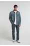 Relaxed Straight Fit Men's Mid Indigo Denim Jean Pants - 3