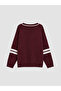 Alita City Lcw Kids Plum Patterned Girls' Knit Sweater with a Difference - 3