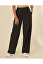 Women Black Pleated Detail Active Pants