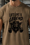 Brown Legend Printed Crew Neck Sports Athlete's Undershirt Cotton Single Jersey Fabric Men's - 2