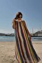 Color Blocked Halter Neck Dress Ecru - 8