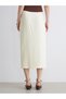 Two Mt Shop Quality Lcwaikiki Classic Yellow Straight Long Women's Skirt - 5
