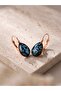 Rose Gold Steel Earrings with Real Flowers - 4