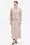 Solaris Fabric Button Detailed Women's Skirt Suit