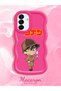 Samsung Galaxy A17 Compatible Case Camera Protector Red Silicone Couple Phone Case Conan Pattern - 2