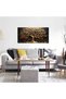 Golden Tree of Life Canvas Wall Art | 50x100 cm Gallery Wrapped | Black Gold 3D Tree Wall Decor | Feng Shui Luxury Art - 4