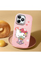 Realme C51 Compatible Case Camera Protector Pink Silicone Couple Phone Case with Kitty Pattern - 2