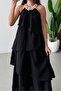 Black Dress with Embroidered Collar 3454 - 4