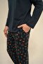 Father Son Navy Blue Cotton Pajama Set, Be Happy Everyday - 6