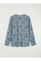 Nevavm Oval Collar Patterned Blouse with a Difference - 6