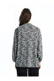 Original Tie-Neck Patterned Women's Blouse - 4