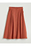 Original Elastic Waist Textured Pleated Skirt - 5