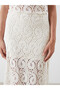 Alita City Lcw Vision White Lace Patterned Midi Women's Skirt with a Difference - 3