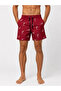 Men's Swordfish Patterned Swim Shorts with Zipper Pockets and Mesh Lining