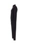 Men's Regular Cut Stand Collar Straight Leg Cotton Black Tracksuit Set - 2
