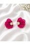 Half Flower Earrings – Stylish Women's Earrings with Elegant Stone and Pearl Detailing