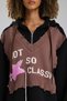 Women's Oversized Design Hooded Sweatshirt with Knitwear Detail on the Front - 7