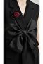 Women's Vest with Detachable Front Straps, Satin Fabric and Rose Detail - 4