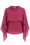 Burgundy Shawl Detailed Blouse - 3251